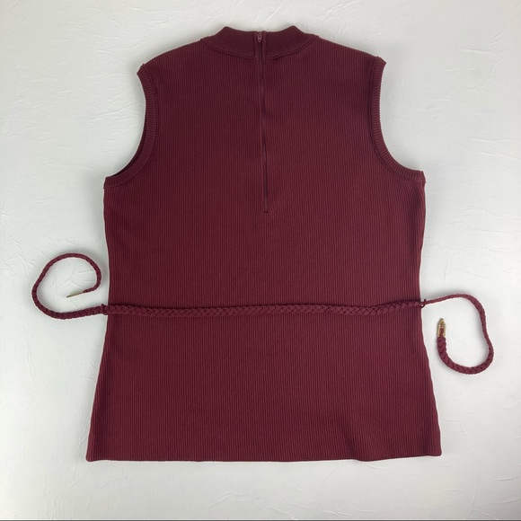 70s vintage mock turtle, sleeveless top - Picture 2 of 16